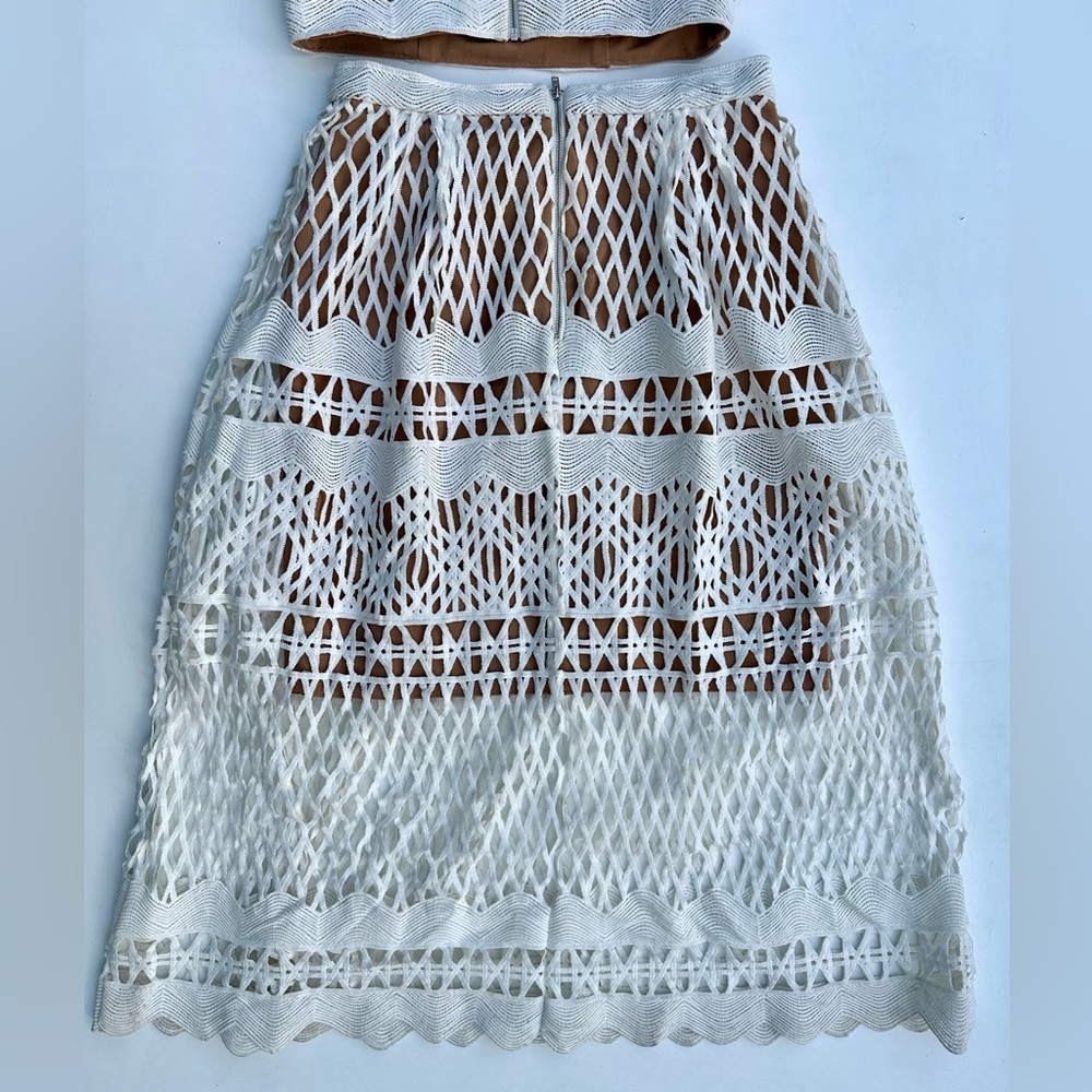 Free People Ministry Of Style Demure Set Crop Top & MIDI Skirt White Lace, 6 - Picture 12 of 16